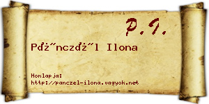 Pánczél Ilona névjegykártya