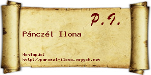 Pánczél Ilona névjegykártya